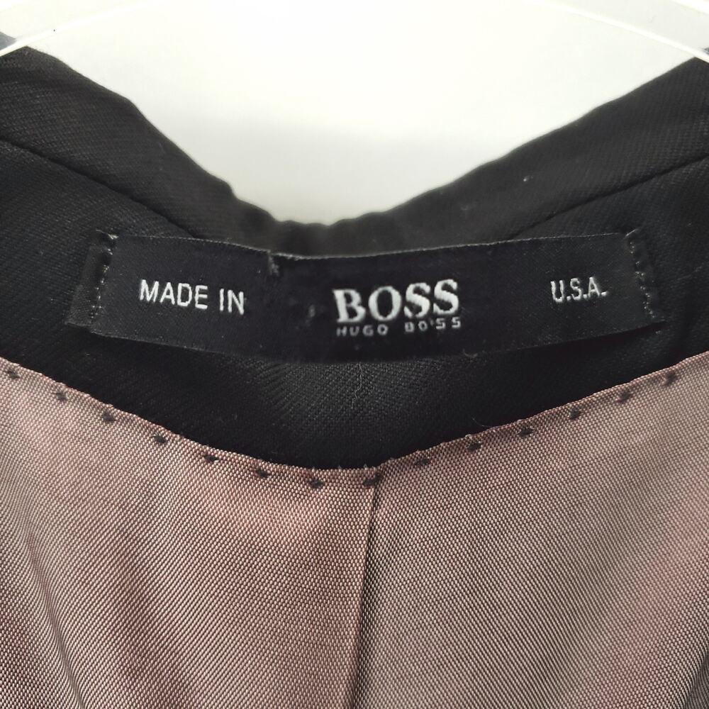 Hugo Boss Blazer Sport Coat Mens 44R Black Single Breasted Notch Lapel Formal - Picture 8 of 16